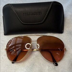 Serengeti Drivers Corning Optics 5225 Gold Sunglasses